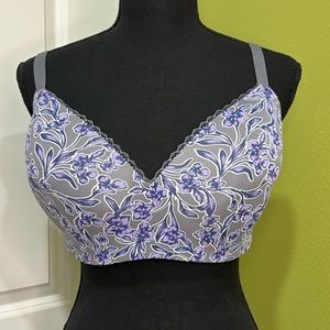 Maidenform M DM7681 Wireless Floral Lift Bra Size XL